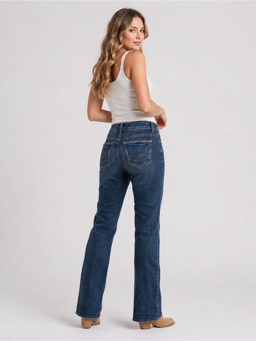Silver Jeans Suki Slim Boot Bootcut Jeans size 26 short petite western cowgirl